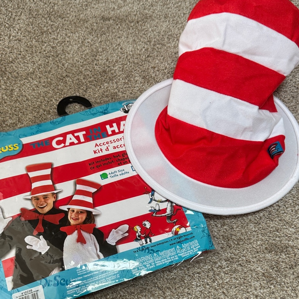 Dr. Seuss Red and White Striped Hat Costume